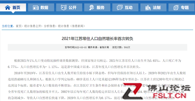 江苏常住人口自然增长率首次转负，女性初婚年龄近30岁