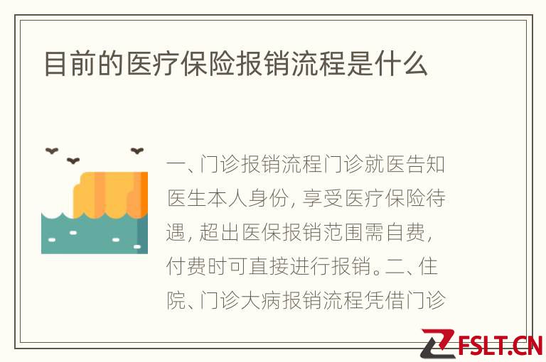 目前的医疗保险报销流程是什么