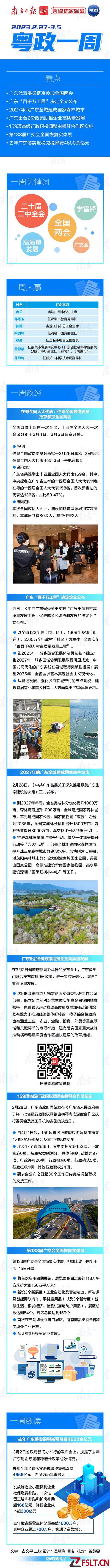 【粤政一周】关于高质量发展，广东出台多个重磅文件