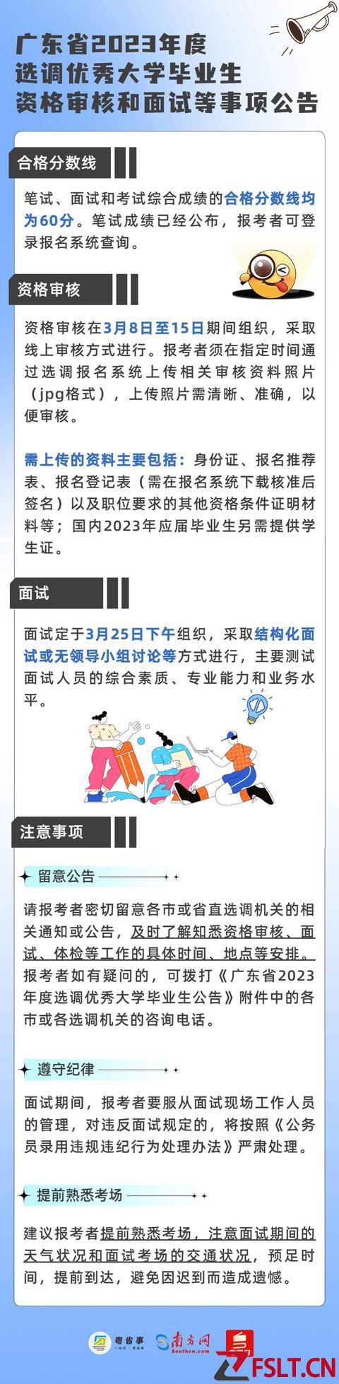 3月25日面试！广东选调生笔试成绩出了