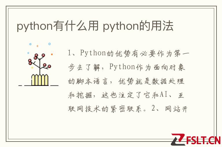 python有什么用 python的用法